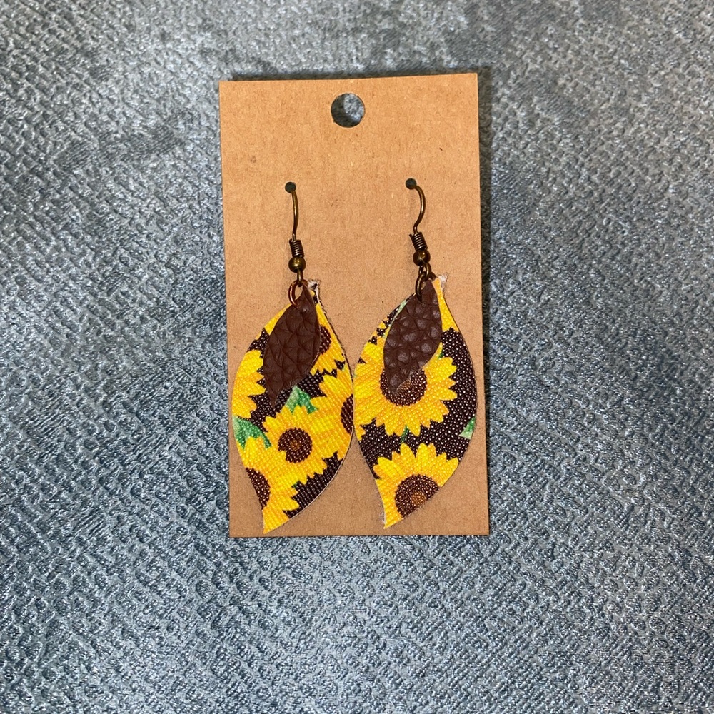 Leather Faux Earrings
